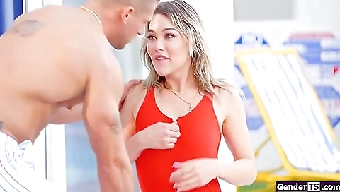 Hot blonde fucked and swallows cum after fucking